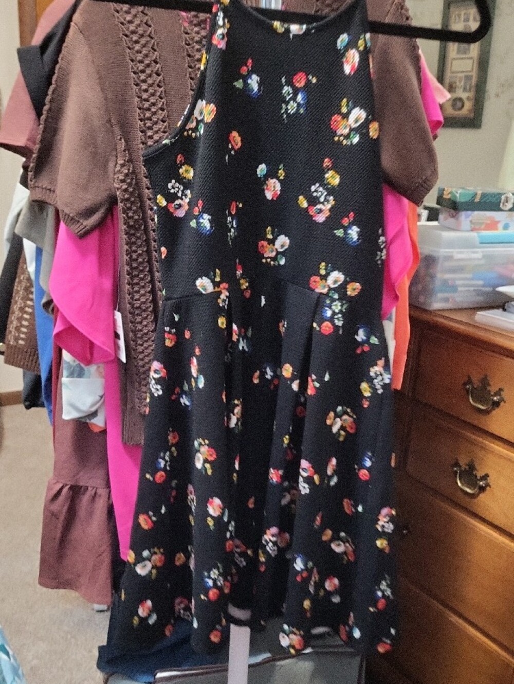 Soprano Black Floral Halter Mini Dress - Picture 4 of 5